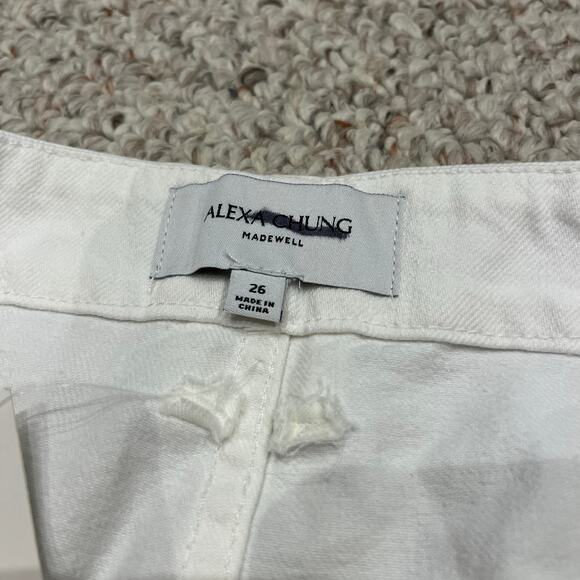 NWT Alexa Chung for Madewell Workwear Jeans Sz 26 True White Utility Denim - Picture 3 of 7